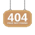 Oops 404 error page not found sign Royalty Free Stock Photo