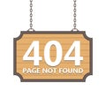 Oops 404 error page not found sign Royalty Free Stock Photo