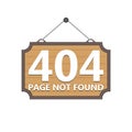 Oops 404 error page not found sign Royalty Free Stock Photo