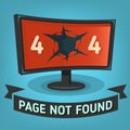 Oops, Error 404 Web Banner. Page Not Found.
