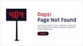 Oops, 404 error website template Royalty Free Stock Photo