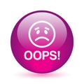 Oops icon button Royalty Free Stock Photo