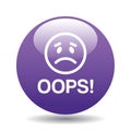 Oops icon button Royalty Free Stock Photo