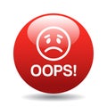 Oops icon button Royalty Free Stock Photo