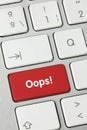 Oops! - Inscription on Red Keyboard Key