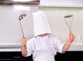 Oops - my chefs hat is too big Royalty Free Stock Photo