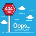 oops page no found concept Royalty Free Stock Photo