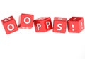 Oops puzzle word Royalty Free Stock Photo