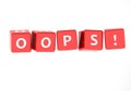 Oops puzzle word Royalty Free Stock Photo
