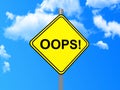 Oops road sign Royalty Free Stock Photo