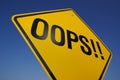 Oops! Road Sign Royalty Free Stock Photo