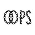 oops stripe ribbon illustration slogan vector chain