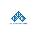 OOR letter logo design on WHITE background. OOR creative initials letter logo concept Royalty Free Stock Photo