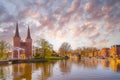 Oosrpoort historical gate in Delft, Netherlands