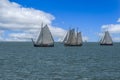 Oosterleek, Netherlands, May 2022. Old traditional sailing ships on the Markermeer, Netherlands. Royalty Free Stock Photo