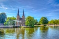 Oostpoort gate leading to the Dutch city Delft, Netherlands