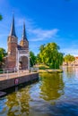 Oostpoort gate leading to the Dutch city Delft, Netherlands