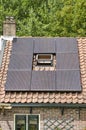 Solar panels on roof