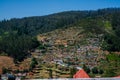 Ooty city aerial view, Ooty Udhagamandalam is a resort town in the Western Ghats mountains, Tamil Nadu. Royalty Free Stock Photo