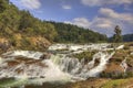 Ooty, India - March 14, 2016: Pykara waterfalls flows through Murkurti, Pykara and Glen Morgan dams