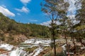 Ooty, India - March 14, 2016: Pykara waterfalls flows through Murkurti, Pykara and Glen Morgan dams