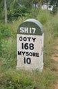 Ooty milestone on SH 17