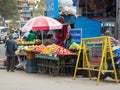 Local woman manage is outdoor stand market in Ooty.