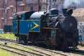 OOTY, TAMIL NADU, INDIA, 20 March 2015 : Nilgiri mountain railway. Blue train. Unesco heritage. Narrow gauge