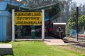 OOTY, TAMIL NADU, INDIA, 22 March 2015 : Nilgiri. Railroad sign Udagamanadalam written in official language of Tamilnadu