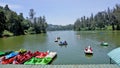 Boating in ooty lake. Artificial lake in the Nilgiris district of Tamil Nadu, India. Major scenic tourist attraction with Paddle, Royalty Free Stock Photo