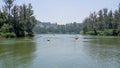 Boating in ooty lake. Artificial lake in the Nilgiris district of Tamil Nadu, India. Major scenic tourist attraction with Paddle, Royalty Free Stock Photo