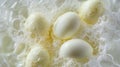 Oozing White and Soft Yolk of an Egg on a Vibrant Colored Background Royalty Free Stock Photo