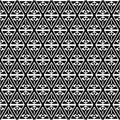 Op art black and white triangle pattern background