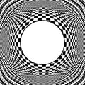 Op Art Design Pattern, Optical Illusion with Frame