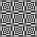 Op art design. Seamless geometric pattern. Royalty Free Stock Photo