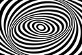 Op art design. Swirl movement illusion. Oval lines pattern and texture