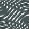 Op art, moire pattern. Relaxing hypnotic background with geometric black lines. Royalty Free Stock Photo