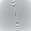 Op art, moire pattern. Relaxing hypnotic background with geometric black lines. Royalty Free Stock Photo