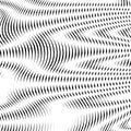 Op art, moire pattern. Relaxing hypnotic background with geometric black lines. Royalty Free Stock Photo