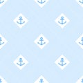 Op art seamless vector pattern with anchors.