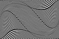 Op art wavy lines pattern.