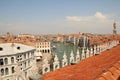 op view of Grand canal from roof of Fondaco dei Tedeschi. Venice. Italy stock photo Royalty Free Stock Photo