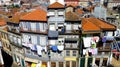 Top view of the old houses of the historical center of Porto, Portugal