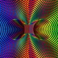 Wormhole Optical Illusion iridescent, Double Worm Hole colorful spectrum gradient, Abstract Hypnotic psychedelic tunnel space