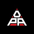 OPA triangle letter logo design with triangle shape. OPA triangle logo design monogram. OPA triangle vector logo template with red Royalty Free Stock Photo