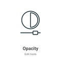 Opacity outline vector icon. Thin line black opacity icon, flat vector simple element illustration from editable edit tools