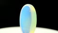 Opal, artificially, on turn table