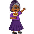 Opal Lee Grandmother of Juneteenth Cartoon Clipart