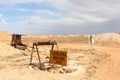 Opal mining tools in the desert of South Australia