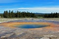 Opal pool in Midway geyser basin, Yellowstone national park Royalty Free Stock Photo